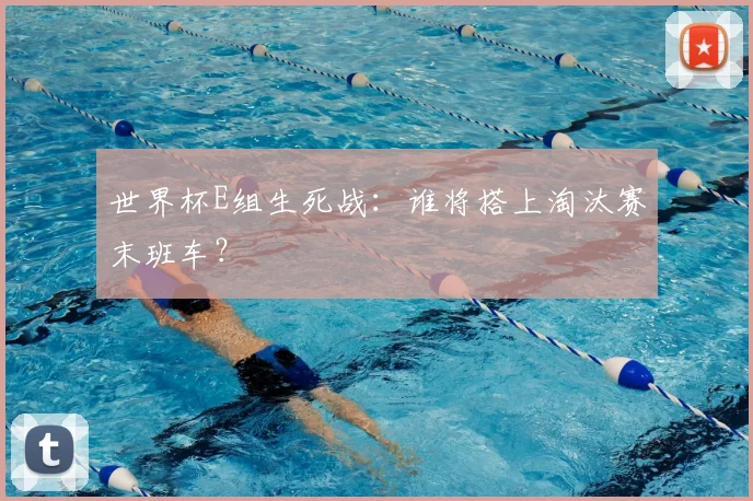 世界杯E组生死战:谁将搭上淘汰赛末班车?
